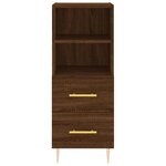 vidaXL Buffet Chêne marron 34 5x34x90 cm Bois d'ingénierie