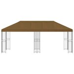 vidaXL Gazebo avec murs latéraux 6 x 3 m Taupe Polyester et Acier 190
