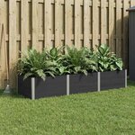 vidaXL Jardinière surélevée Noir 300 x 100 x 54 cm WPC et Aluminium