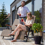 Tectake Fauteuil de relaxation avec repose-pieds - noir