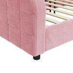 vidaXL Lit de repos sans matelas rose 90x200 cm velours