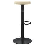 vidaXL Tabourets de bar lot de 2 crème velours