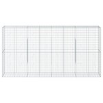 vidaXL Panier gabion avec couvercle 400x50x200 cm fer galvanisé