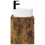 vidaXL Meuble de lavabo mural Chêne fumé 49 x 44 5 x 65 cm