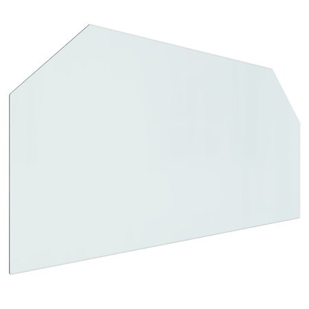 vidaXL Plaque de verre pour cheminée hexagonale 120x60 cm