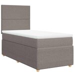 vidaXL Sommier à lattes de lit avec matelas Taupe 80x200 cm Tissu