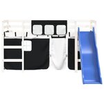 vidaXL Lit mezzanine pour enfants avec rideaux sans matelas 80x200 cm