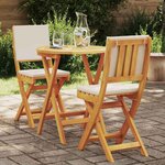 vidaXL Ensemble bistrot 3 Pièces Marron Bois d'acacia massif