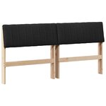vidaXL Tête de lit capitonnée Noir 150 cm Pin massif
