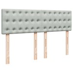 vidaXL Sommier à lattes de lit et matelas Gris clair 140x200cm Velours