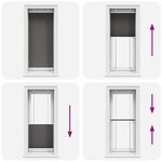 vidaXL Store plissé noir 55x100 cm largeur du tissu 54 4 cm polyester