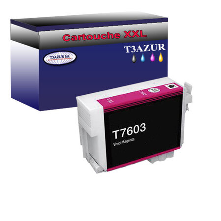 Cartouche Compatible pour Epson T7603 (C13T76034010) Magenta - T3AZUR
