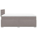 vidaXL Sommier à lattes de lit avec matelas taupe 120x190 cm tissu