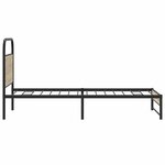 vidaXL Cadre de lit sans matelas 90x200cm chêne fumé bois d'ingénierie