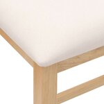vidaXL chaises de bar avec coussins 2 Pièces bois massif d'hévéa
