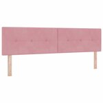 vidaXL Tête de lit avec des lumières à LED Réglable Rose 90 cm Velours