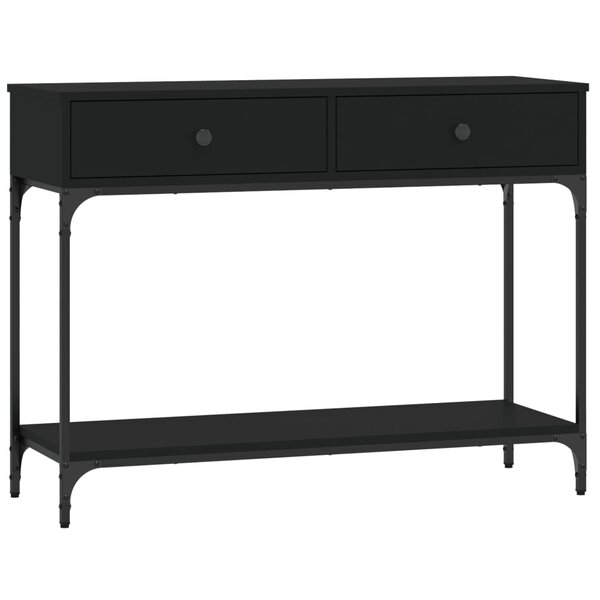 vidaXL Table console noir 100x34 5x75 cm bois d'ingénierie