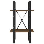 vidaXL Bibliothèque 2 niveaux Chêne brun 40x30x70 cm Bois d'ingénierie