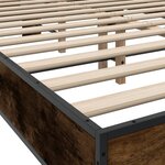 vidaXL Cadre de lit sans matelas chêne fumé 120x200 cm