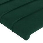 vidaXL Tête de lit à LED Vert foncé 90x5x118/128 cm Velours