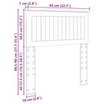 vidaXL Tête de lit Chêne noir 80 cm Bois d'ingénierie