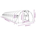 vidaXL Serre avec cadre en acier vert 42 m² 14x3x2 m