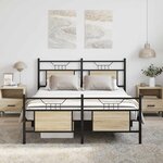 vidaXL Cadre de lit sans matelas chêne sonoma 140x190 cm