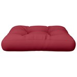 vidaXL Coussin de palette bordeaux 58x58x10 cm tissu