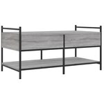 vidaXL Table basse sonoma gris 99x50x50 cm bois d'ingénierie