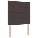 vidaXL Lit à ressort avec matelas et banc marron foncé 100x200 cm en tissu