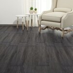 vidaXL Planches de plancher PVC Non auto-adhésif 5 26 m² Noir et blanc