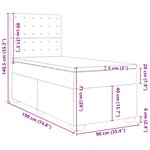 vidaXL Sommier à lattes de lit et matelas Gris clair 90x190 cm Velours