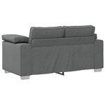 vidaXL Canapé 2 Pièces Gris foncé 219 x 80 x 82 cm tissu