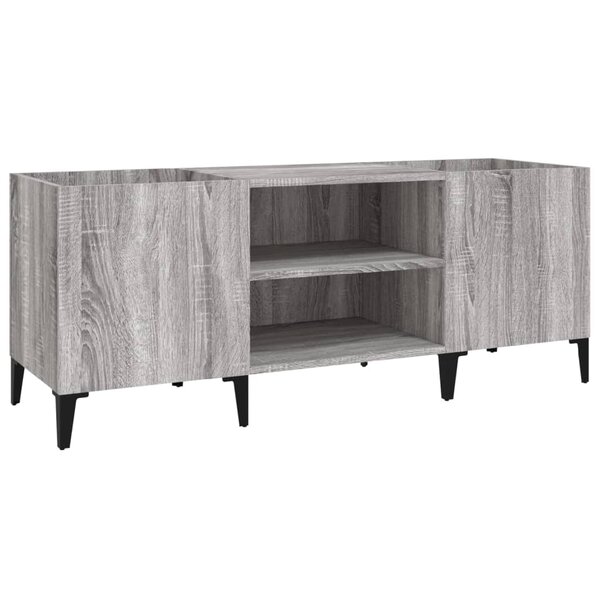 vidaXL Armoire à disques sonoma gris 121x38x48 cm bois d'ingénierie
