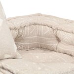 Vidaxl pouf modulaire à 2 places beige tissu