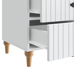 vidaXL Cabinet de chevet Blanc 43 x 41 x 66 5 cm Bois d'ingénierie