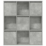 vidaXL Bibliothèque gris béton 89x24x101 5 cm bois d'ingénierie