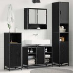 vidaXL Ensemble de mobilier de salle de bain 4 Pièces Chêne noir