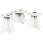 vidaXL Table basse 3 Pièces Blanc