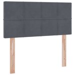 vidaXL Lit de Rangement avec matelas Gris foncé 100 x 200 cm Velours