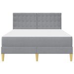 vidaXL Cadre de lit avec matelas Gris clair 140 x 200 cm Tissu