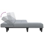vidaXL Canapé-lit en forme de L gris clair 255x140x70 cm tissu