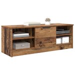 vidaXL Meuble TV Bois Ancien 102 x 35 x 36 5 cm Bois d'ingénierie