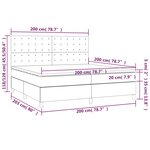 vidaXL Sommier à lattes de lit matelas et LED Gris foncé 200x200 cm