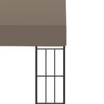 vidaXL Belvédère mural 6x3 m Taupe Tissu