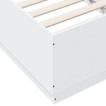 vidaXL Cadre de lit blanc 75x190 cm bois d'ingénierie