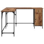 vidaXL Bureau Bois Ancien 141 x 141 x 75 cm Bois d'ingénierie