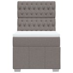 vidaXL Sommier à lattes de lit avec matelas Taupe 100x200 cm Tissu