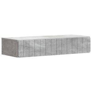 vidaXL Table d'appoint murale Gris béton 87 5 x 34 5 x 17 cm
