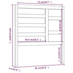 vidaXL Tête de lit Gris 81x4x104 cm Bois massif de pin